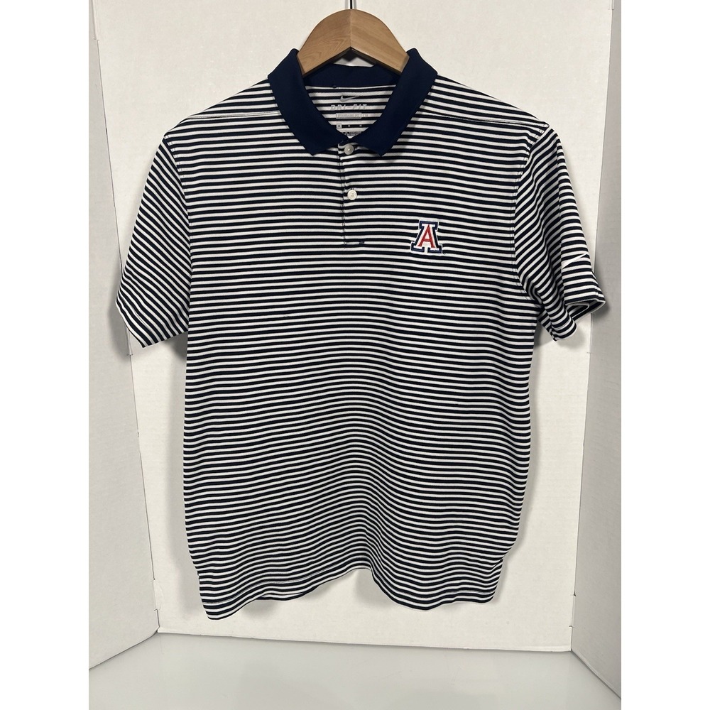 Nike DRI-FIT University of Arizona Wildcats Golf Polo Men's M Blue/WHITE 103